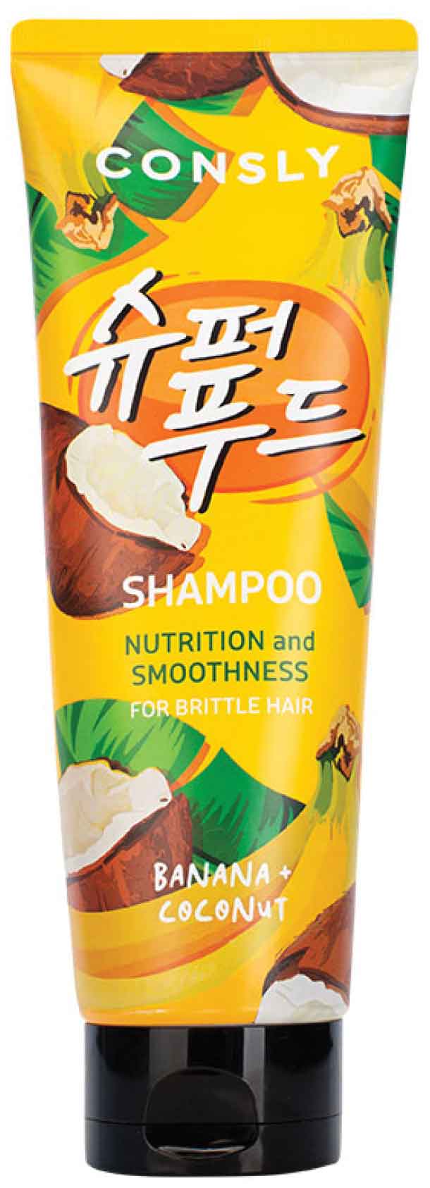 Питательный и разглаживающий шампунь Consly с экстрактом банана и кокосовой водой, 250мл
Питательный и разглаживающий шампунь Consly с экстрактом банана и кокосовой водой, 250мл