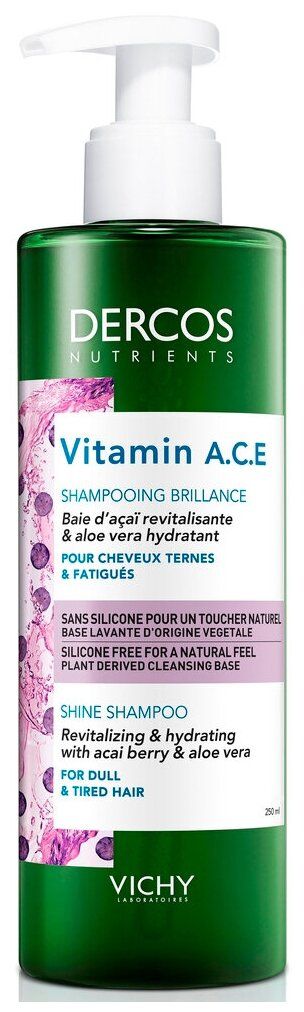 Шампунь Vichy Dercos Nutrients Vitamin для блеска волос 250мл
Шампунь Vichy Dercos Nutrients Vitamin для блеска волос 250мл