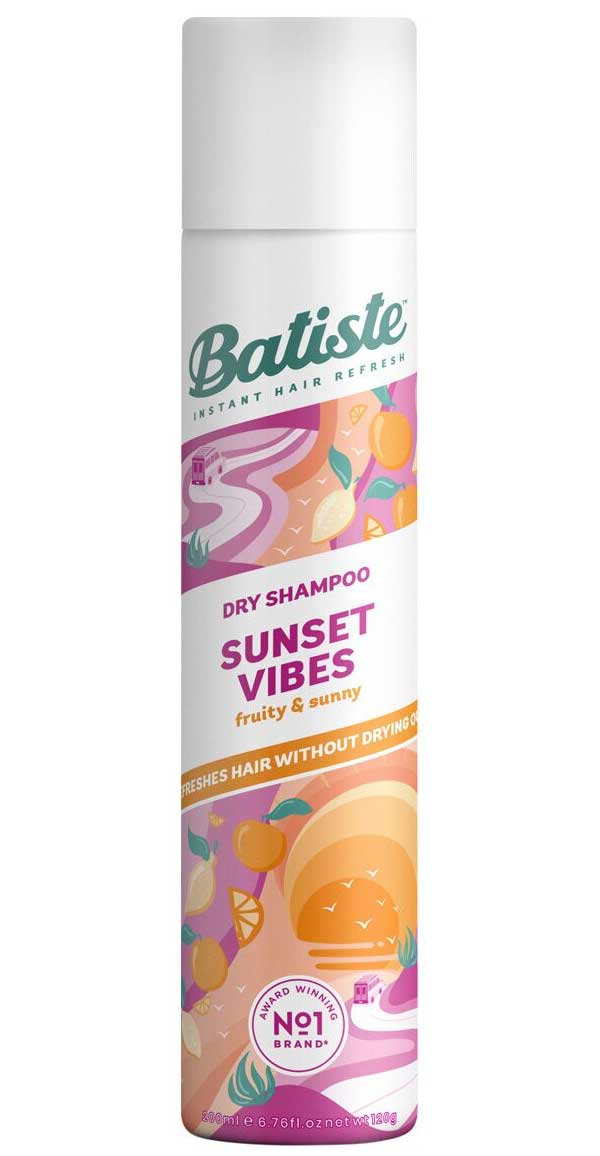 Сухой шампунь для волос Batiste SUNSET VIBES 200 мл
Сухой шампунь для волос Batiste SUNSET VIBES 200 мл