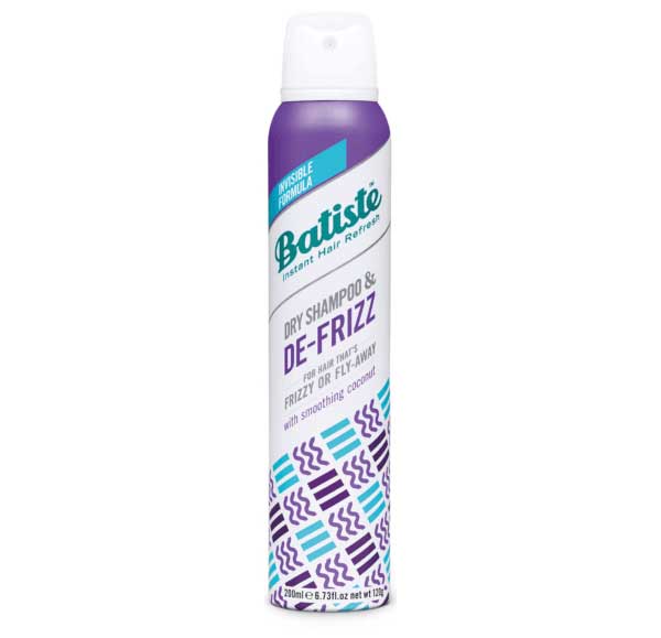 Сухой шампунь для волос Batiste DE-FRIZZ для непослушных и вьющихся волос 200 мл
Сухой шампунь для волос Batiste DE-FRIZZ для непослушных и вьющихся волос 200 мл