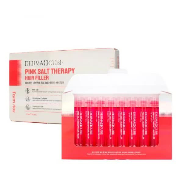 Набор филлер для волос с розовой солью FarmStay DERMA СUBE Pink Salt Therapy Hair Filler 13 мл*10 шт
Набор филлер для волос с розовой солью FarmStay DERMA СUBE Pink Salt Therapy Hair Filler 13 мл*10 шт