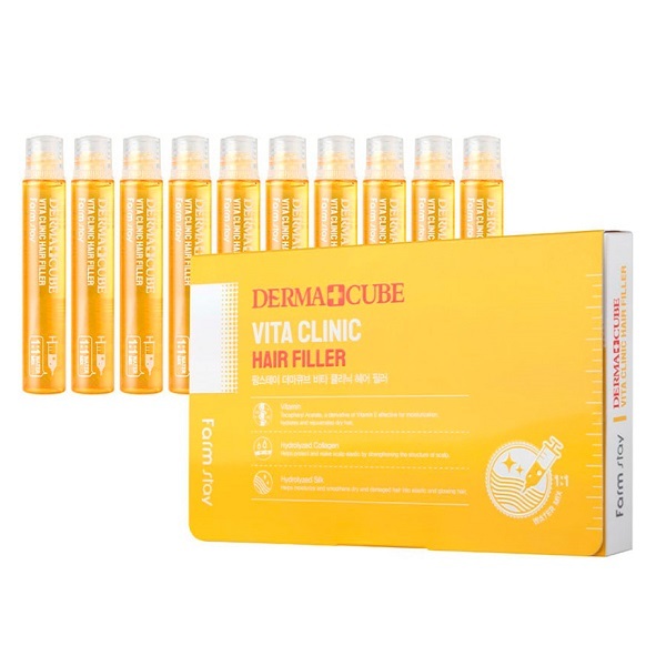 Набор филлеров для волос с витаминами FarmStay DERMA СUBE Vita Clinic Hair Filler 13 мл*10шт
Набор филлеров для волос с витаминами FarmStay DERMA СUBE Vita Clinic Hair Filler 13 мл*10шт