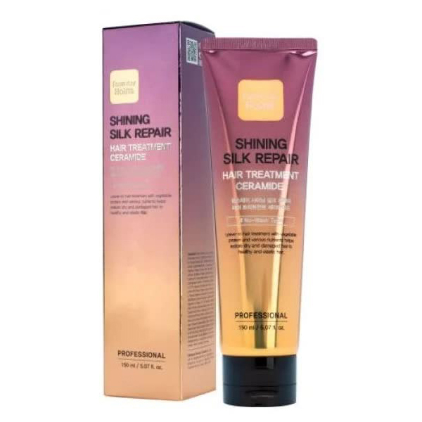 Укрепляющая маска для волос с керамидами FarmStay Shining Silk Repair Hair Treatment Ceramide 150 мл
Укрепляющая маска для волос с керамидами FarmStay Shining Silk Repair Hair Treatment Ceramide 150 мл