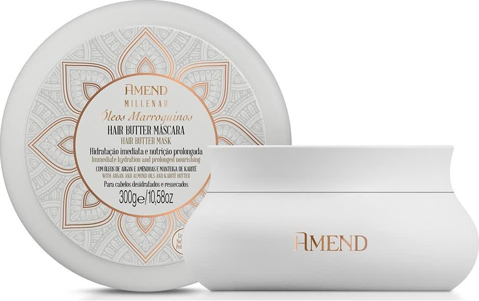 Amend Увлажняющая маска для сухих волос с марокканскими маслами Millenar Oleos Marroquinos Hair Butter Mask, 300 мл
Amend Увлажняющая маска для сухих волос с марокканскими маслами Millenar Oleos Marroquinos Hair Butter Mask, 300 мл