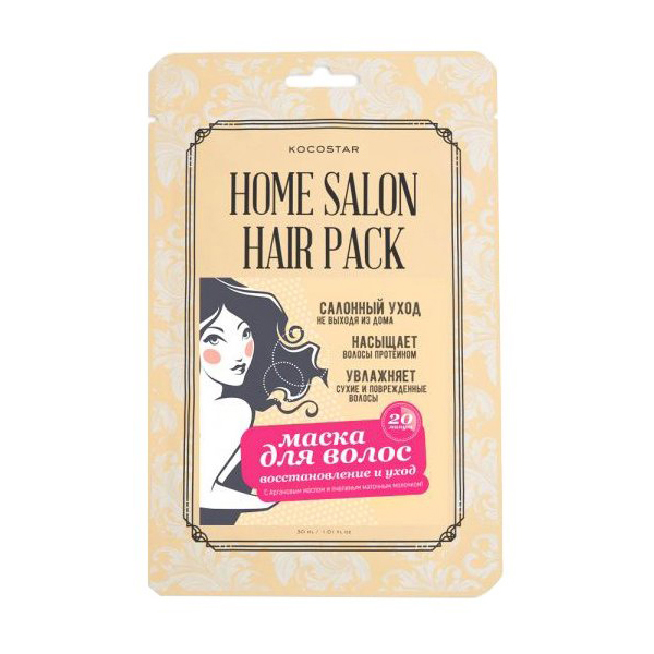 Kocostar Восстанавливающая маска для волос, 30 мл
Kocostar Восстанавливающая маска для волос, 30 мл