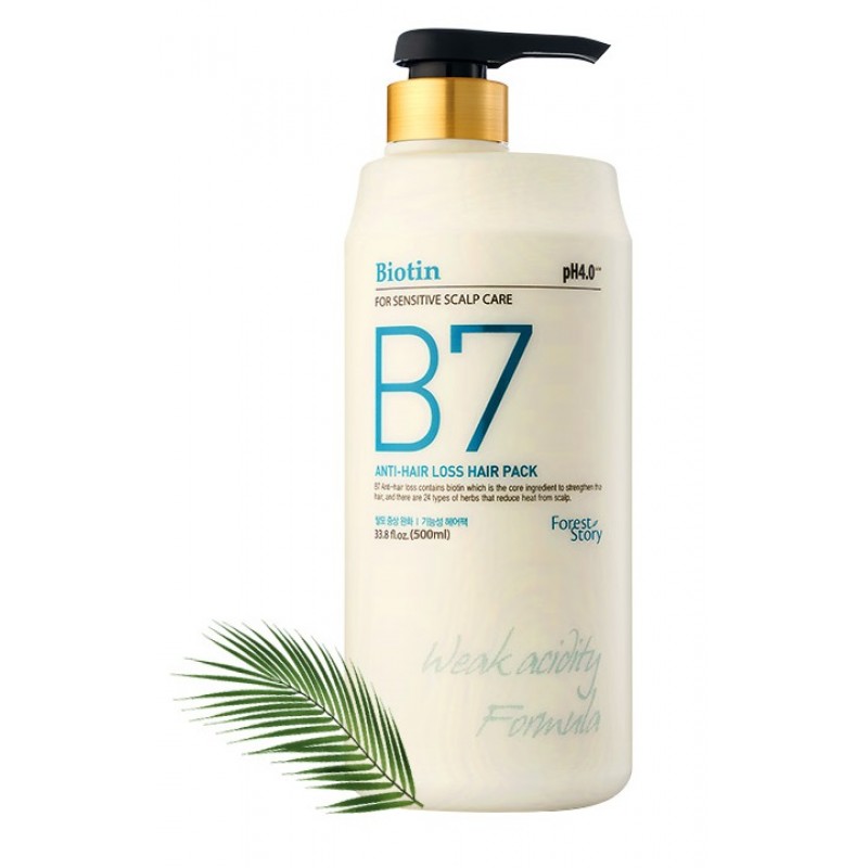 Маска для волос Forest Story B7 Anti-Hair Loss Hair Pack против выпадения с биотином 500 мл.
Маска для волос Forest Story B7 Anti-Hair Loss Hair Pack против выпадения с биотином 500 мл.