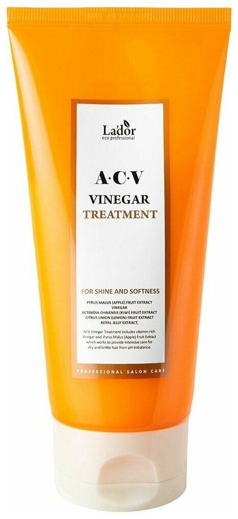 Маска для волос с яблочным уксусом La'dor ACV Vinegar Treatment 150ml
Маска для волос с яблочным уксусом La'dor ACV Vinegar Treatment 150ml