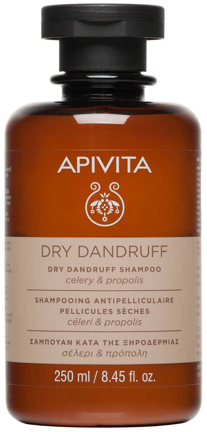 Шампунь APIVITA против перхоти для сухих волос с сельдереем и прополисом, флакон, 250 мл
Шампунь APIVITA против перхоти для сухих волос с сельдереем и прополисом, флакон, 250 мл