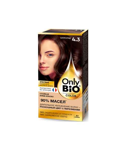 Стойкая крем-краска Global Bio Cosmetic Only Bio COLOR 4.3 Шоколад 115 мл
Стойкая крем-краска Global Bio Cosmetic Only Bio COLOR 4.3 Шоколад 115 мл