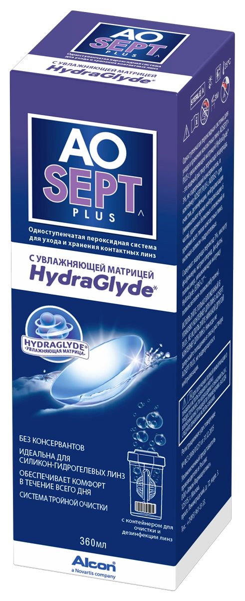 Раствор для линз AOSEPT HYDRAGLYDE Plus (360ml)
Раствор для линз AOSEPT HYDRAGLYDE Plus (360ml)