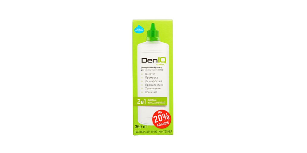 Раствор для линз DenIQ UNIHYAL (360ml)
Раствор для линз DenIQ UNIHYAL (360ml)
