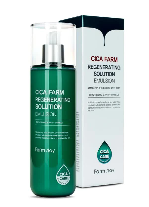 Восстанавливающая эмульсия для лица с центеллой азиатской, 200мл, FarmStay FarmStay Cica Farm Regenerating Solution Emulsion, 200ml
Восстанавливающая эмульсия для лица с центеллой азиатской, 200мл, FarmStay FarmStay Cica Farm Regenerating Solution Emulsion, 200ml