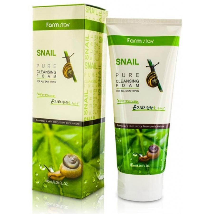 Очищающая пенка с муцином улитки FarmStay Snail Pure Cleansing Foam, 180мл
Очищающая пенка с муцином улитки FarmStay Snail Pure Cleansing Foam, 180мл