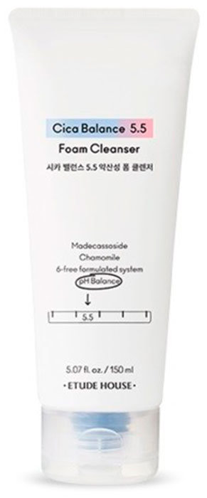 Очищающая слабокислотная пенка Etude House Cica Balance 5.5 Foam Cleanser
Очищающая слабокислотная пенка Etude House Cica Balance 5.5 Foam Cleanser