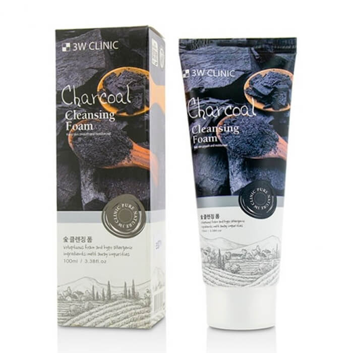 Пенка для умывания натуральная с углем 3W Clinic Charcoal Cleansing Foam, 100 мл
Пенка для умывания натуральная с углем 3W Clinic Charcoal Cleansing Foam, 100 мл