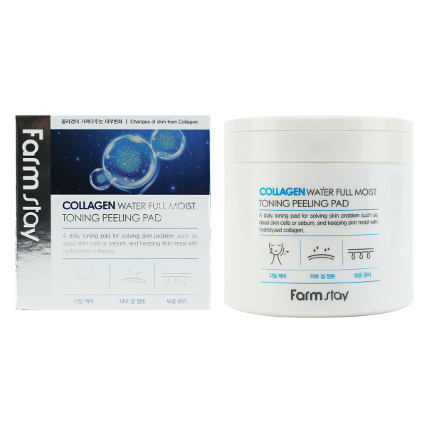 Отшелушивающие очищающие подушечки с коллагеном Farmstay Collagen Water Full Moist Toning Peeling Pad, 150ml
Отшелушивающие очищающие подушечки с коллагеном Farmstay Collagen Water Full Moist Toning Peeling Pad, 150ml