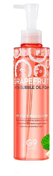 Пенка для умывания с экстрактом грейпрфрута G9SKIN Grapefruit Vita Bubble Oil Foam 210гр
Пенка для умывания с экстрактом грейпрфрута G9SKIN Grapefruit Vita Bubble Oil Foam 210гр