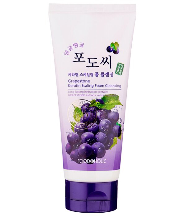 FoodaHolic Пенка для умывания с экстрактом виноградных косточек Grapestone Keratin Scaling Foam Cleansing, 180 мл
FoodaHolic Пенка для умывания с экстрактом виноградных косточек Grapestone Keratin Scaling Foam Cleansing, 180 мл