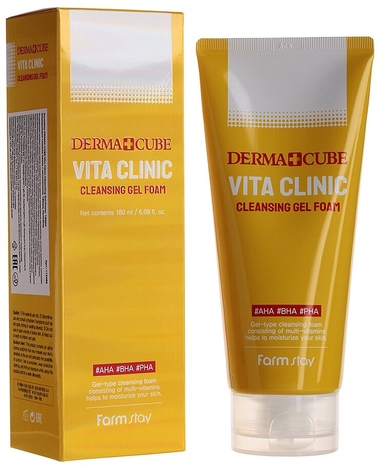 Очищающая гелевая пенка FarmStay с витаминами, 180мл
Очищающая гелевая пенка FarmStay с витаминами, 180мл