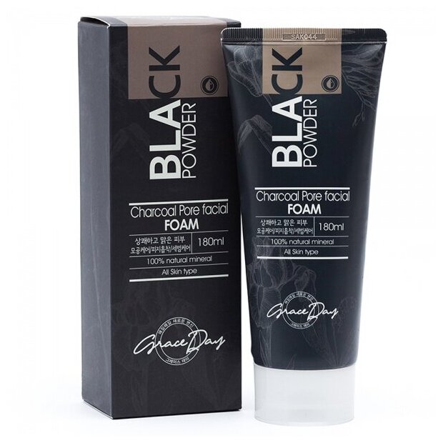 Пенка для умывания Grace Day с древесным углем, 180мл
Пенка для умывания Grace Day с древесным углем, 180мл