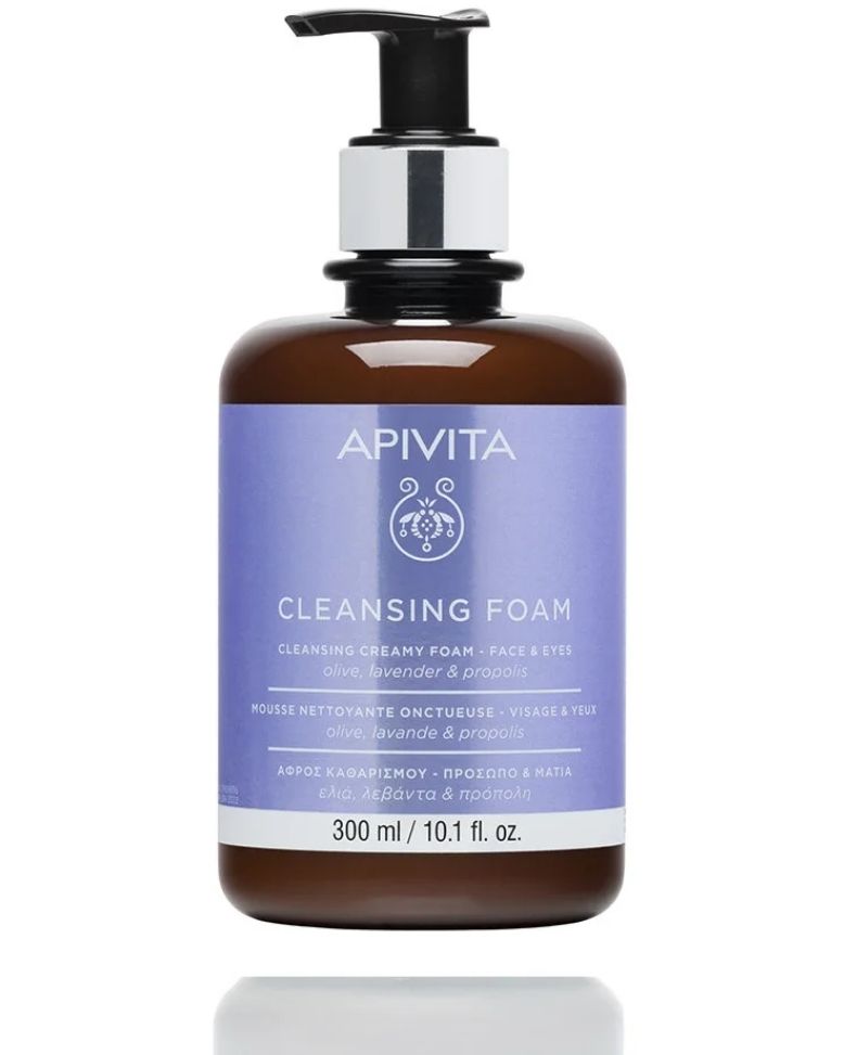 Очищающая пенка для лица и глаз APIVITA с Оливой, Лавандой и Прополисом, ф-п, 300 мл
Очищающая пенка для лица и глаз APIVITA с Оливой, Лавандой и Прополисом, ф-п, 300 мл