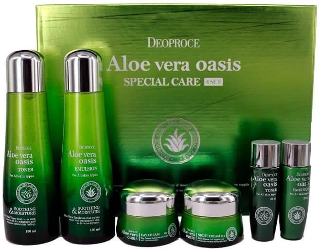 Набор уходовый с экстрактом алоэ вера Deoproce Aloe Vera Oasis Special Care 4 Set
Набор уходовый с экстрактом алоэ вера Deoproce Aloe Vera Oasis Special Care 4 Set