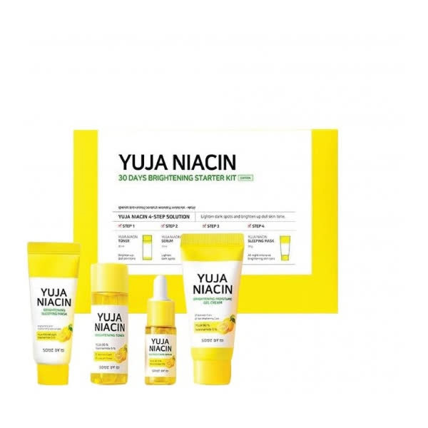 Набор миниатюр с экстрактом юдзу Some By Mi Yuja Niacin 30 Days Brightening Starter Kit, тонер 30мл, сыворотка 10мл, крем-гель 30мл, ночная маска 20г
Набор миниатюр с экстрактом юдзу Some By Mi Yuja Niacin 30 Days Brightening Starter Kit, тонер 30мл, сыворотка 10мл, крем-гель 30мл, ночная маска 20г