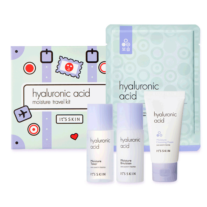 It's Skin Набор миниатюр с гиалуроновой кислотой Hyaluronic Moisture Travel Kit (4pcs-toner, emulsion, foam, mask sheet), 25мл+25мл+30мл+17г
It's Skin Набор миниатюр с гиалуроновой кислотой Hyaluronic Moisture Travel Kit (4pcs-toner, emulsion, foam, mask sheet), 25мл+25мл+30мл+17г