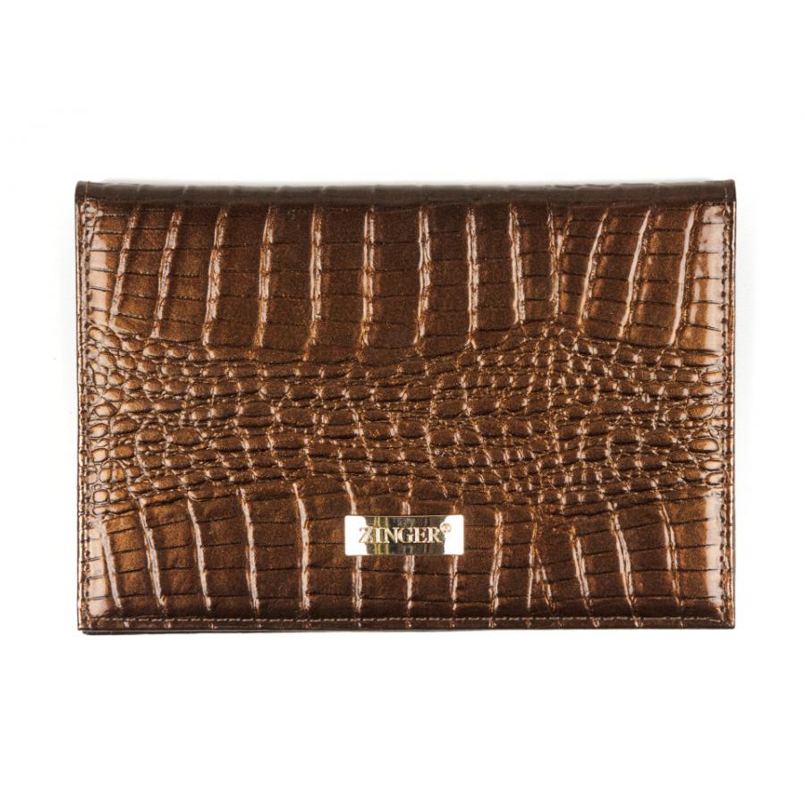 Обложка для паспорта Zinger Croco CPE-304-1, коричневая, Коричневый
Обложка для паспорта Zinger Croco CPE-304-1, коричневая, Коричневый