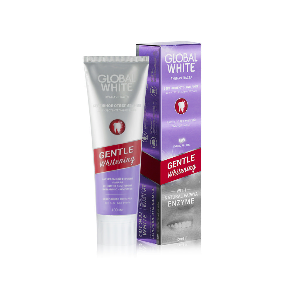 Зубная паста Global White Gentle Whitening 100ml
Зубная паста Global White Gentle Whitening 100ml
