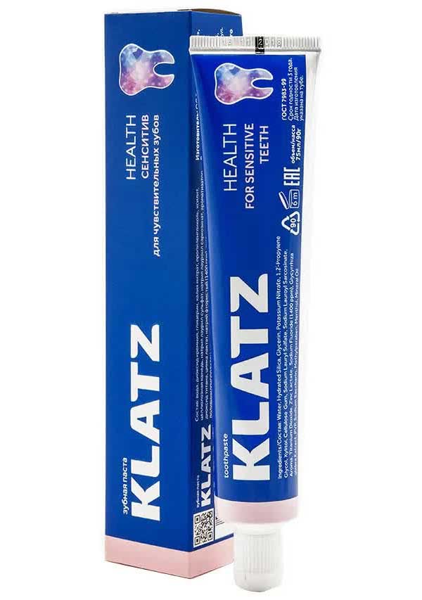 Зубная паста Klatz Health Сенситив 75 мл
Зубная паста Klatz Health Сенситив 75 мл