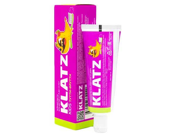 Зубная паста Klatz Kids Тутти-фрутти 40 мл
Зубная паста Klatz Kids Тутти-фрутти 40 мл
