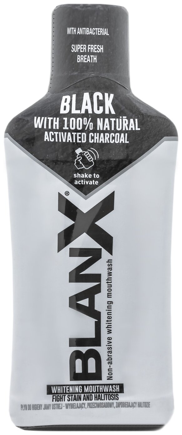 Отбеливающий ополаскиватель BlanX с углем 500 мл
Отбеливающий ополаскиватель BlanX с углем 500 мл