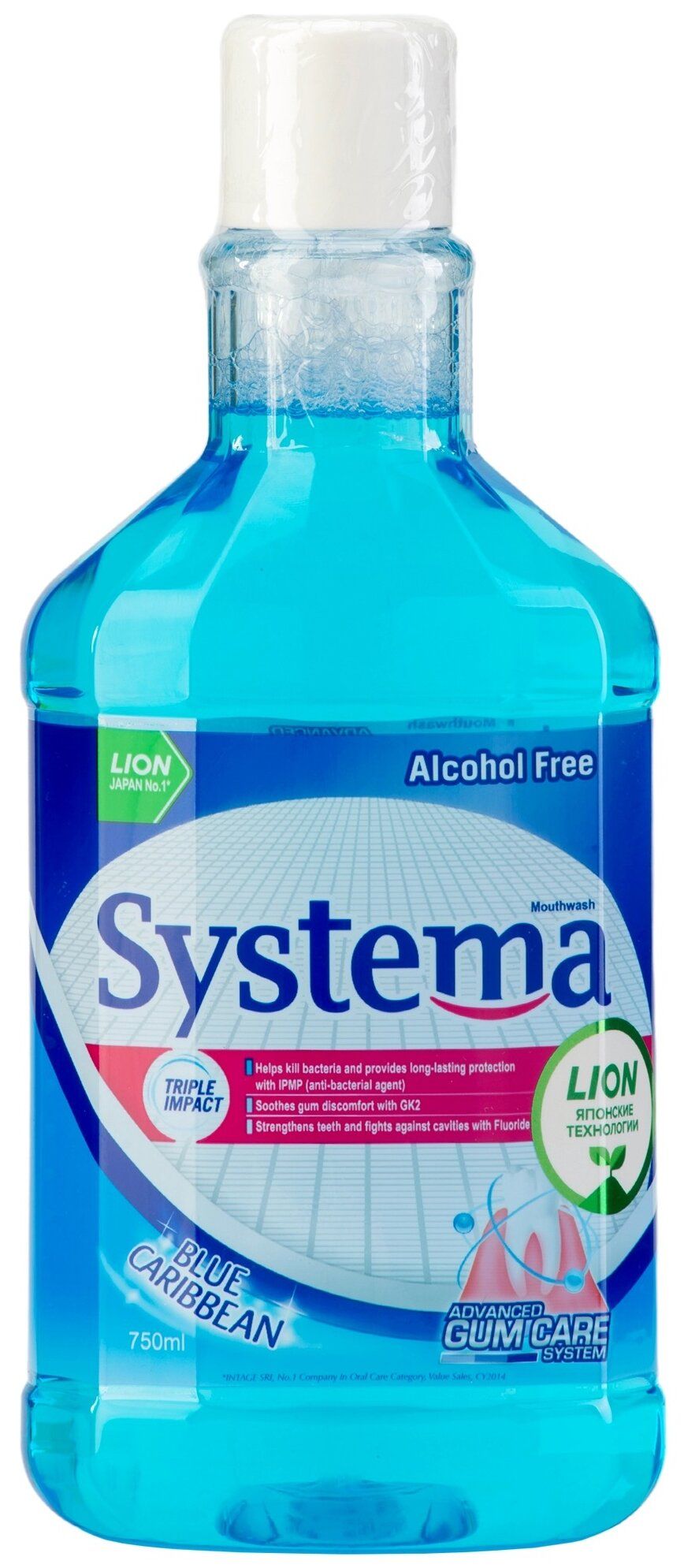 Ополаскиватель для полости рта LION Thailand Systema "Морской бриз" 750 мл
Ополаскиватель для полости рта LION Thailand Systema "Морской бриз" 750 мл