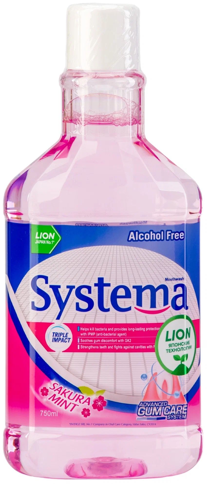 Ополаскиватель для полости рта LION Thailand Systema "Цветущая вишня" 750 мл
Ополаскиватель для полости рта LION Thailand Systema "Цветущая вишня" 750 мл