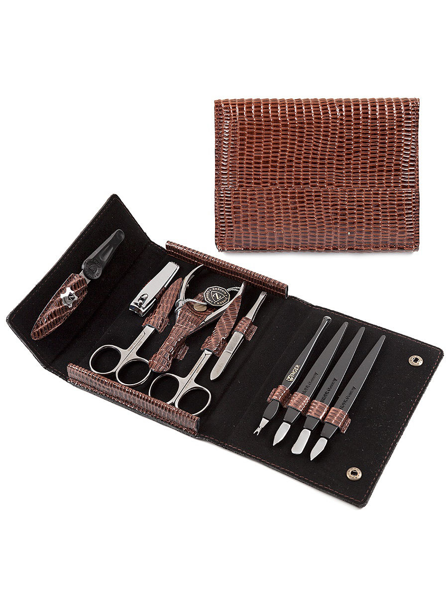 Маникюрный набор 10 предметов Zinger MS-F3-S коричневый
Маникюрный набор 10 предметов Zinger MS-F3-S коричневый