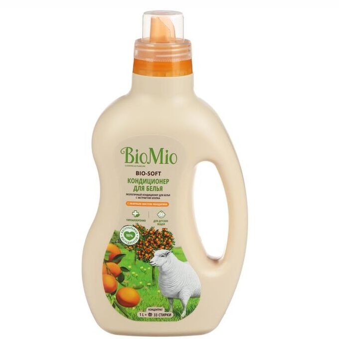 Кондиционер для белья BIOMIO "Мандарин",1000мл Концентрат
Кондиционер для белья BIOMIO "Мандарин",1000мл Концентрат
