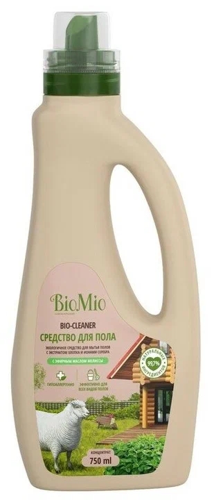 Средство BIOMIO для мытья полов"Мелисса"750мл
Средство BIOMIO для мытья полов"Мелисса"750мл