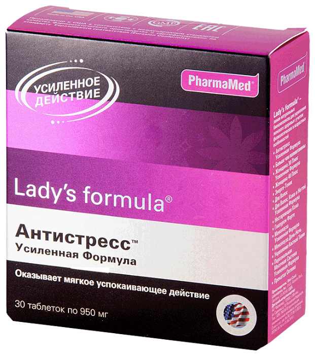 Леди-с формула Антистресс Усиленная формула таб. 950мг №30 (БАД)
Леди-с формула Антистресс Усиленная формула таб. 950мг №30 (БАД)