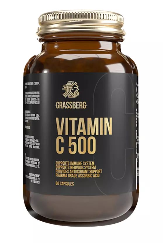 Grassberg Vitamin C 500 mg 60 капсул
Grassberg Vitamin C 500 mg 60 капсул
