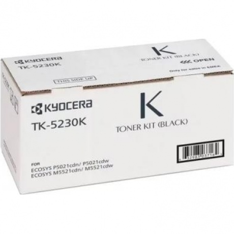 Картридж Kyocera TK-5230K (1T02R90NL0) для Kyocera P5021cdn/cdw, M5521cdn/cdw, черный
Картридж Kyocera TK-5230K (1T02R90NL0) для Kyocera P5021cdn/cdw, M5521cdn/cdw, черный