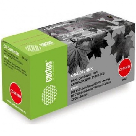 Картридж Cactus CS-C046HBK для Canon LBP 653Cdw/654Cx/MF732Cdw/734Cdw/735Cx, черный
Картридж Cactus CS-C046HBK для Canon LBP 653Cdw/654Cx/MF732Cdw/734Cdw/735Cx, черный