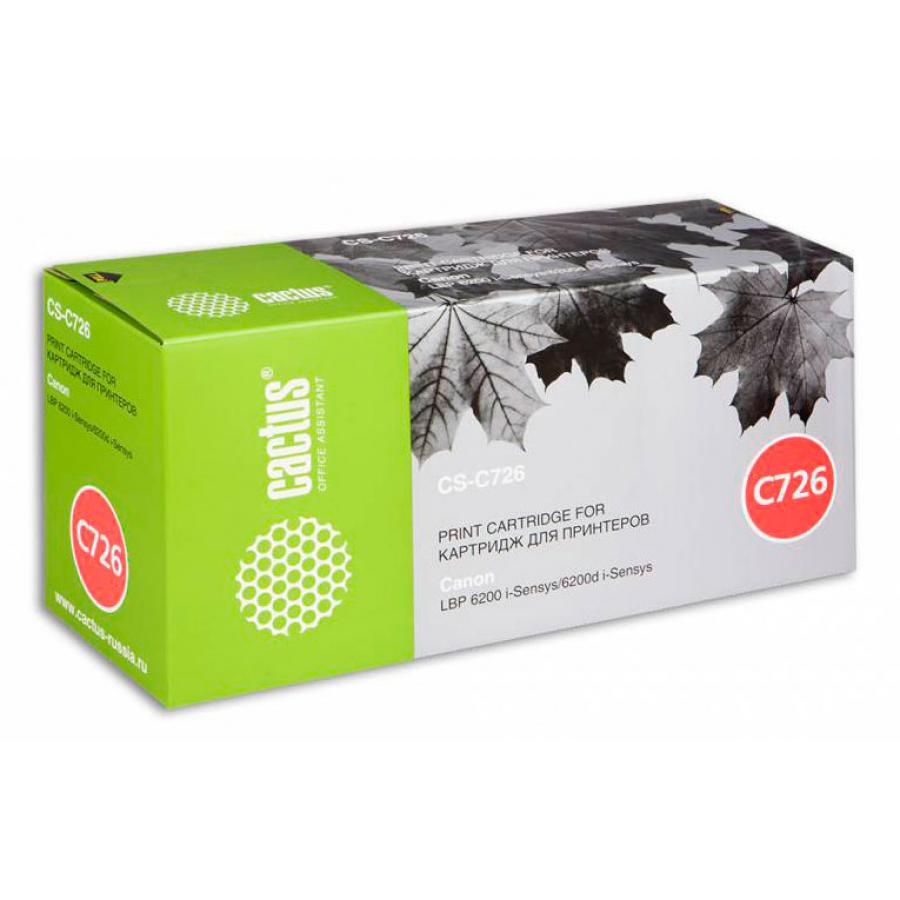 Картридж Cactus CS-C726S для Canon LBP-6200/6200D, черный
Картридж Cactus CS-C726S для Canon LBP-6200/6200D, черный