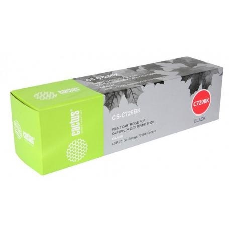 Картридж Cactus CS-C729BK для Canon i-SENSYS LBP-7010C/ LBP-7018C, черный
Картридж Cactus CS-C729BK для Canon i-SENSYS LBP-7010C/ LBP-7018C, черный