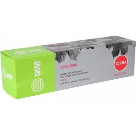 Картридж Cactus CS-C729M для Canon i-SENSYS LBP-7010C/ LBP-7018C, пурпурный
Картридж Cactus CS-C729M для Canon i-SENSYS LBP-7010C/ LBP-7018C, пурпурный