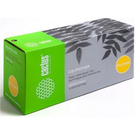 Картридж Cactus CS-PH3140X (108R00909) для Xerox Phaser 3140/3155/3160, черный
Картридж Cactus CS-PH3140X (108R00909) для Xerox Phaser 3140/3155/3160, черный