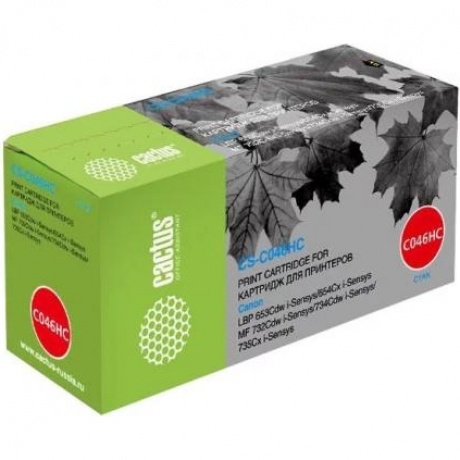 Картридж Cactus CS-C046HC для Canon LBP 653Cdw/654Cx/MF732Cdw/734Cdw/735Cx, голубой
Картридж Cactus CS-C046HC для Canon LBP 653Cdw/654Cx/MF732Cdw/734Cdw/735Cx, голубой