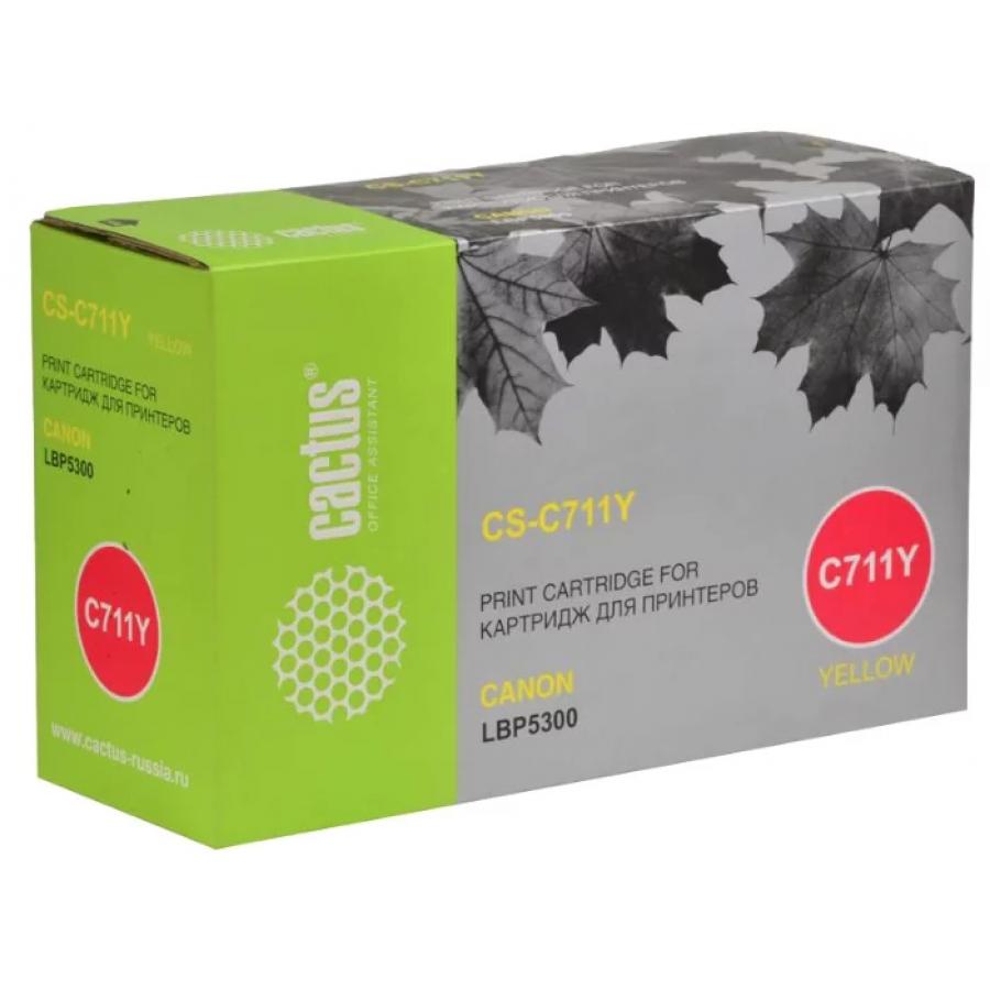 Картридж Cactus CS-C711Y для Canon LBP5300, желтый
Картридж Cactus CS-C711Y для Canon LBP5300, желтый
