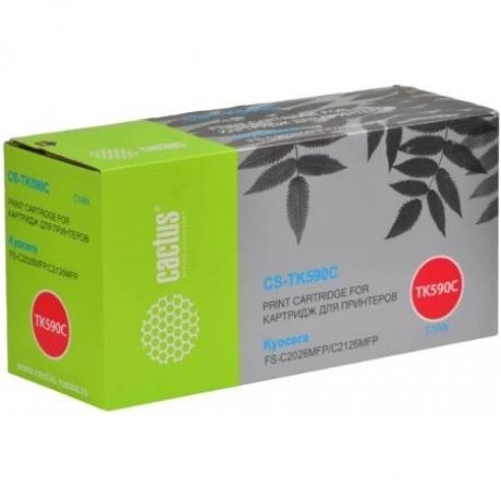 Картридж Cactus CS-TK590C для Kyocera FS-C2526MFP/C2626MFP/C5250DN/C2026MFP голубой
Картридж Cactus CS-TK590C для Kyocera FS-C2526MFP/C2626MFP/C5250DN/C2026MFP голубой