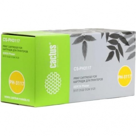 Картридж Cactus CS-PH3117 (106R01159) для Xerox Phaser 3117/3122/3124/3125, черный
Картридж Cactus CS-PH3117 (106R01159) для Xerox Phaser 3117/3122/3124/3125, черный